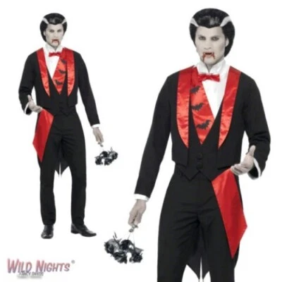 Fantasia masculina de vampiro líder de Halloween - Imagem 1 de 2