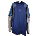 Adidas Golf Pullover Men Sweater Blue Windbreaker Jacket Size Large Blue