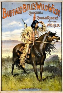 Buffalo Bill Rough Riders Red Fox  Native American Indian Wall Art Print Poster - Picture 1 of 6