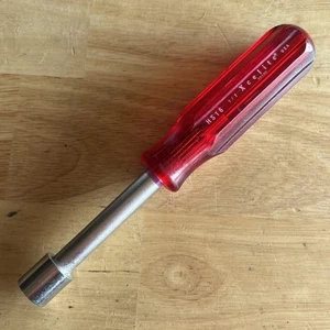 Xcelite 1/2" Nut Driver Hallow Shank Red Handle HS16 USA - Bild 1 von 9