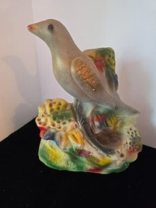 Karnevalspreis KREIDEGESCHIRR VOGEL BLUMEN 9 1/2" Statue Figur 1930/1940 - Bild 1 von 8