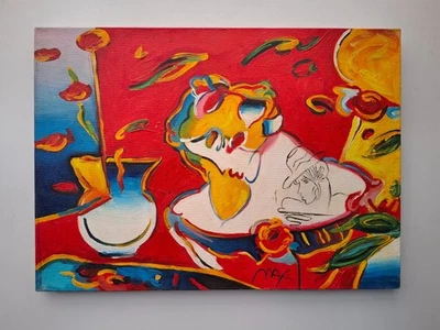 PETER MAX 50x70 cm Pintura sobre lienzo (Hecha a mano) firmada y estampada - sin marco Foto 1 de 4
