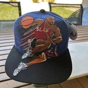 De colección Años 90 Jordan Slam Tomahawk Logo Grande Snapback Corea NBA Gorra Gorra Rara Nueva con Etiquetas - Imagen 1 de 13