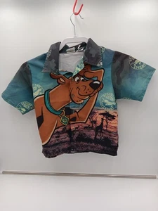 VTG 2002 Cartoon Network Scooby Doo Wear R-U Boy's Sz 5 Collar Shirt Button Up - Picture 1 of 5