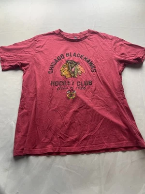 NHL Chicago Black Hawks Tee Shirt Mens Large Red Hickey Club Class Of 1926 - Image 1 of 4