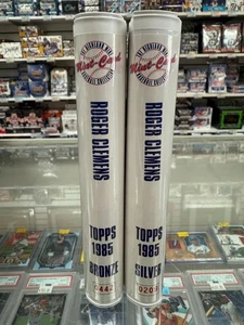 (2) 1993 Highland Mint ROGER CLEMENS 1985 Topps Silver & Bronze Card LOT w/ COAs - Picture 1 of 1