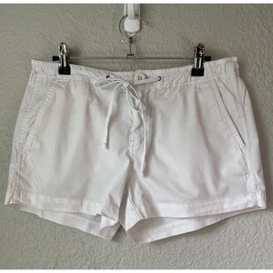 GAP White Cotton Blend Drawstring Waist Cargo Pocket Shorts Womens Size 2 - Picture 1 of 3