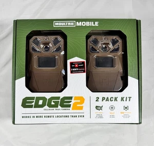 Moultrie Mobile Edge 2 Cellular Trail Camera - MMC-14124 - Confezione da 2 - Marrone - NUOVO - Foto 1 di 7
