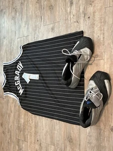 2001 Adidas TMAC 1 ONE Tracy McGrady Mens 13 Blue Black Silver w Jersey XL - Picture 1 of 8