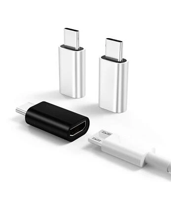 Paquete de 3 adaptadores convertidores USB C a Micro USB para Galaxy Foto 1 de 4