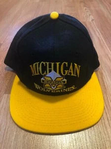 Vintage 1984 Michigan Wolverines Snapback Mütze Kappe NCAA College Signatur Old School - Bild 1 von 3