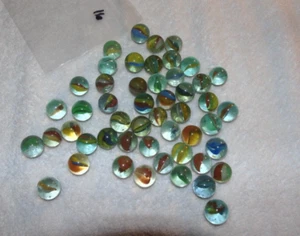 Menge 50 Katzenauge Multi Color Vintage Nachlass Murmeln 5/8" 19/32" Lot 16 - Bild 1 von 6