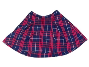 Dennis Girls Size 5 G5 Skirt Attached Shorts 3517 School Uniform Red Navy Plaid - Picture 1 of 6