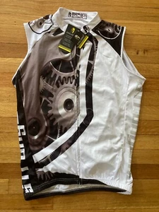 ***NUEVO CON ETIQUETAS*** CAMISETA DE CICLISMO SIN MANGAS CON CREMALLERA COMPLETA - LG PARA HOMBRE - IL PALADINO - **NUEVA CON ETIQUETAS** - Imagen 1 de 4