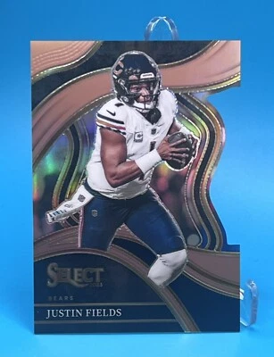 2023-24 Panini Select Justin Fields #249 Copper Die-Cut Club Level /299 Mint SP - Image 1 of 3