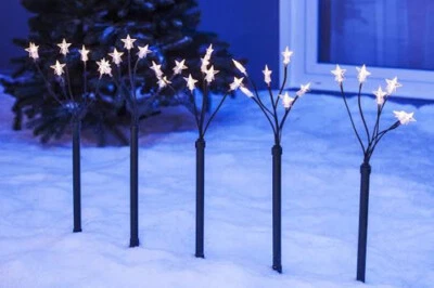Merxx Star Light Sticks 5x 6 LED's Warm White Garden Light Sticks Star Sticks  - Image 1 of 4