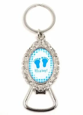 12 PIEZAS Baby Shower Niño Abridor de Biberones Llavero Favor Fiesta Recuerdos De Niño  Foto 1 de 2