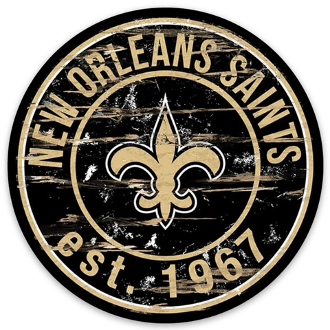 New Orleans Saints established 1967 Fleur-De-Lis type round Die-cut MAGNET Cover