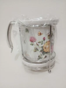 Rarität selten 3 Taschen Kräuter Pflanzgefäß Tischplatte Bone China Korea Luxus 4er Set NEU - Bild 1 von 6