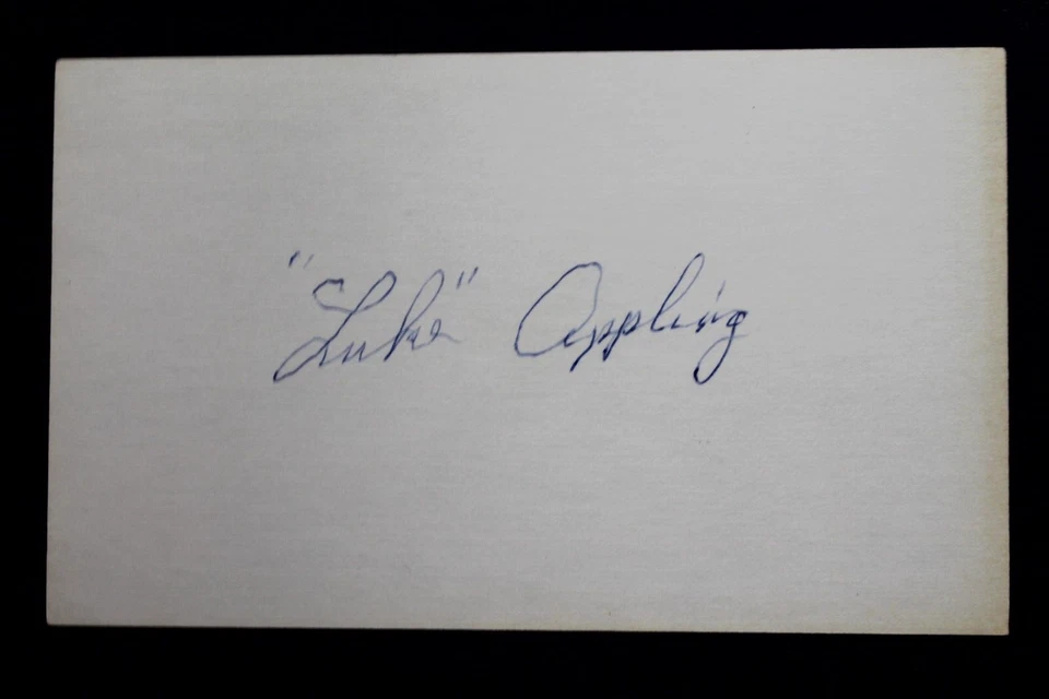Luke Appling (d.1991) White Sox HOF Autographed 3x5 Signed Index Card JSA - Image 1 of 3