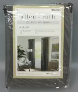 Allen + Roth HARLOW 50" x 95" Tie Top Single Curtain Panel 4140925 - Picture 1 of 3