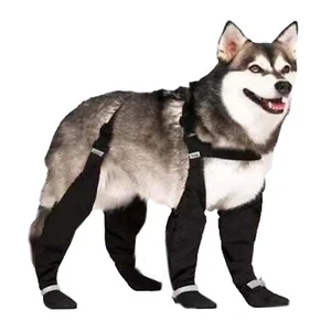 Scarpe per Cani Regolabili Traspiranti Stivali per Cani con Bretelle Antiscivolo Neve - Foto 1 di 15