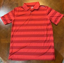 Boombah Mens Short Sleeve Casual Golf Polo Shirt Size Medium Red Loose Fit