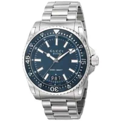 GUCCI YA136203 Dive Blue Dial Men's Watch 45mm - Image 1 of 4