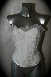 luxueux corset reglable blanc CADOLLE CRÉATION taille M NEUF/ÉTIQUETTE val. 675€ - Imagen 1 de 7
