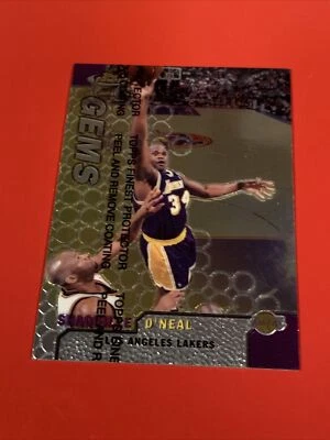 1999-00 Topps Finest Shaq Shaquille Oneal W-Peel Coating Gems #106 Lakers - Image 1 of 2