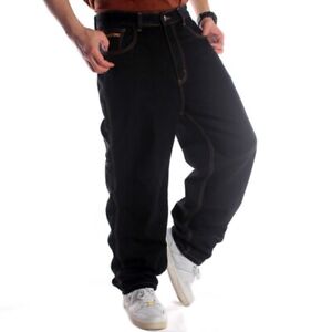 Jeans Hommes Pantalons Baggy Hip-Hop Skateboard Ample Droit Jambe Fin