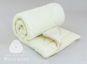 King Bed Wool Fleece/Fill Reversible Mattress Topper Luxury Premium 1000 GSM - Picture 1 of 5