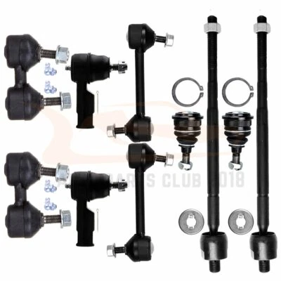 10Pcs Front Lower Ball Joints Sway Bar Tie Rod Fits 2003-2008 Hyundai Tiburon — 第 1/4 张图片
