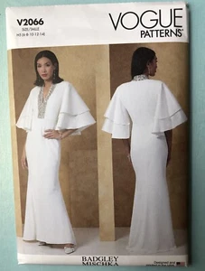 Vogue 2066 American Designer Badgley Mischka Dress Pattern Sizes 6-14 Uncut New - Picture 1 of 2