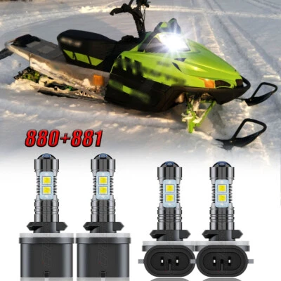 894 & 895 LED Headlight Combo Bulbs For Arctic Cat ZRT 600 800 Limited 2000-2002 - Image 1 of 4