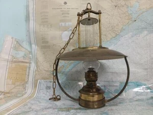 Boaters' Resale Shop of TX 2409 0171.05 IDEAL BRENNER 20" TRAWLER HANGING LAMP - Picture 1 of 7