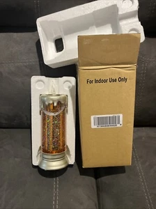 Glitter Candle Orange 11” W/ Orange Bulb W/Original Box Works!-NIB - Bild 1 von 3