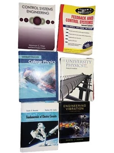 Lot 6 Mechanical Engineering Textbooks Study Guide Circuits Vibration Controls - Picture 1 of 13