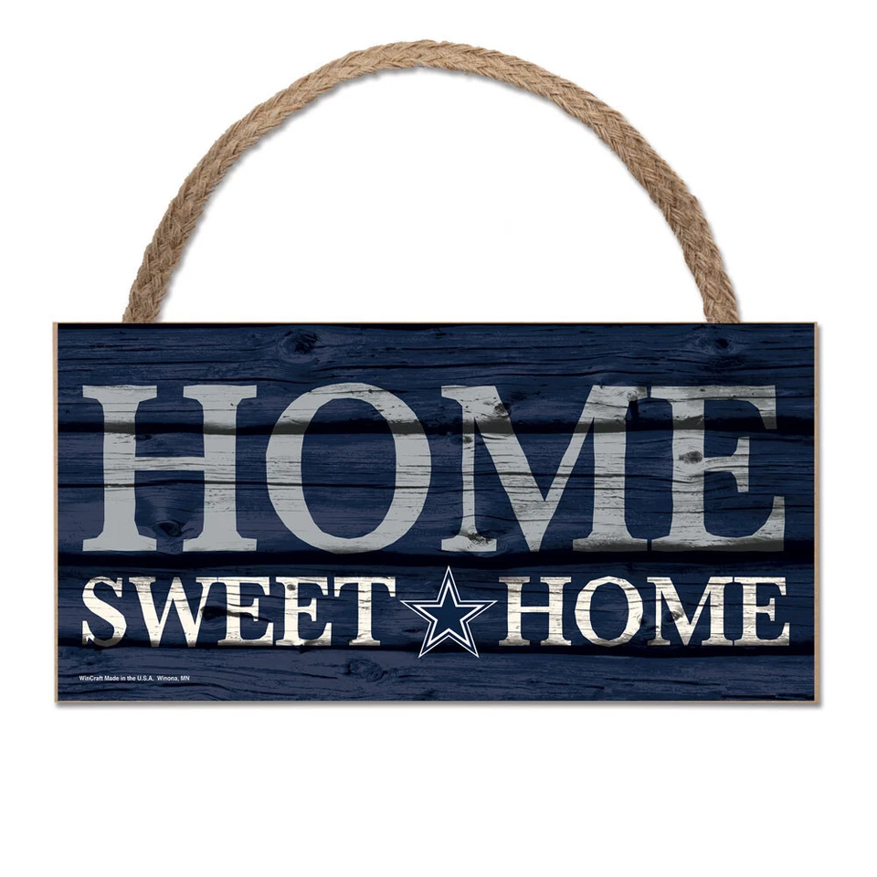NFL Dallas Cowboys Home Sweet Wood Sign Holzschild Holz Wandschmuck Deko