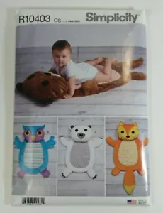 Simplicity Sewing Pattern R10403 Baby Tumble Time Animal Mats Brand New - Picture 1 of 2