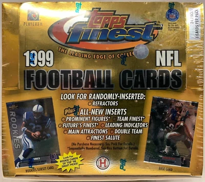 1999 TOPPS FINEST NFL FOOTBALL HOBBY BOX 24 PACKS DONOVAN MCNABB RC NEW SEALED - Image 1 of 2