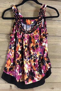 New Directions Weekend multi color Tank Top casual workwear sz Petite Small ps - Picture 1 of 5