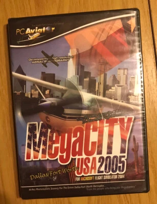 FLIGHT SIMULATOR 2004 MEGA CITY USA 2005 DALLAS FORT WORTH Microsoft New Sealed - Image 1 of 2