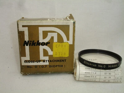 Nikon Close-Up Attachment No. 0 ( 0.7 Diopter ), 52mm - Image 1 of 4