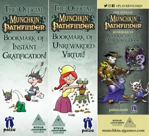 Segnalibri promozionali Munchkin Pathfinder gratificazione immediata non premiati bussare' - Foto 1 di 4