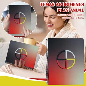 Aboriginal Themed Annual Planners, Dateless Monthly And Weekly Planners With - Picture 1 of 6
