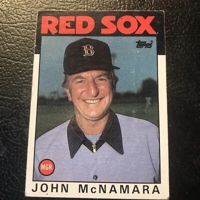 1986 Topps John McNamara & Mark Clear. Boston Red Sox - Image 1 of 4