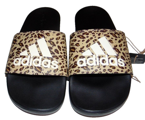 ~Sandali Slides donna ADIDAS stampa leopardata nuovi con etichette! Taglia 9 super carina FS:)~