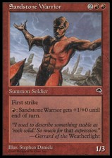 Magic the Gathering MTG Sandstone Warrior (199) Tempest   NM
