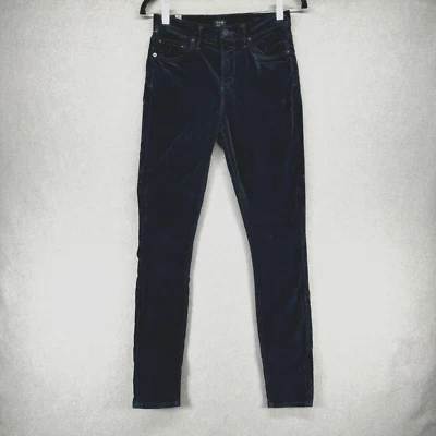 Pantalones de mezclilla Citizens of Humanity para mujer talla 25 azul terciopelo Rocket tiro alto ajustados Foto 1 de 4
